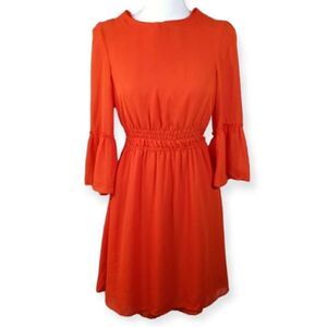 H&M ORANGE DRESS SZ.2 EUC.